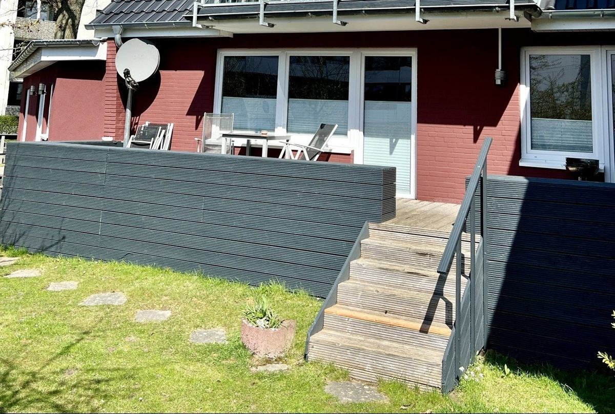 Terrasse der Erdgeschosswohnung